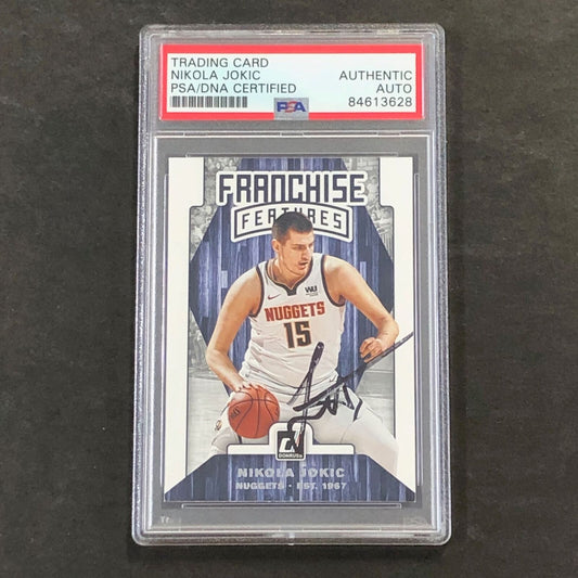 2019-20 Donruss Franchise Features #21 Nikola Jokic Signed AUTO PSA Slabbed Nugg