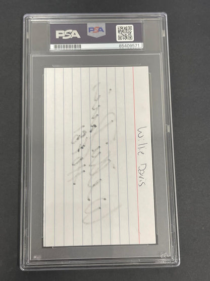 Willie Davis signed Index Card PSA/DNA Autographed Green Bay Packers