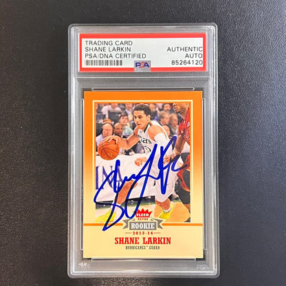 2013-14 Fleer Retro #43 Shane Larkin Signed Card AUTO PSA Slabbed Miami