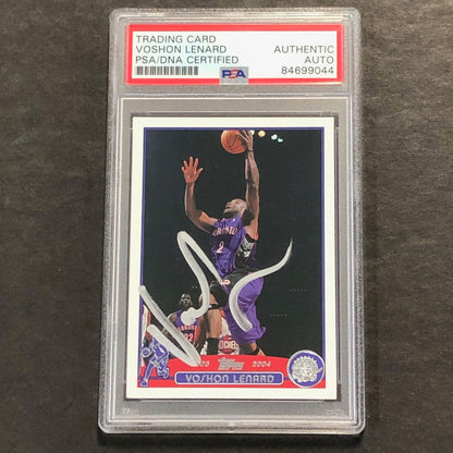 2003-04 Topps #159 Voshon Lenard Signed Card PSA Slabbed Raptors