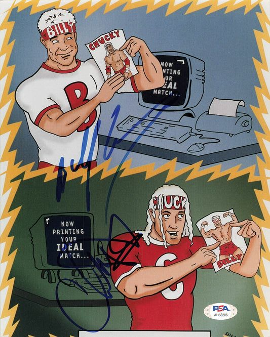 Chuck Palumbo & Billy Gunn signed 8x10 photo PSA/DNA COA WWE Autographed Wrestli