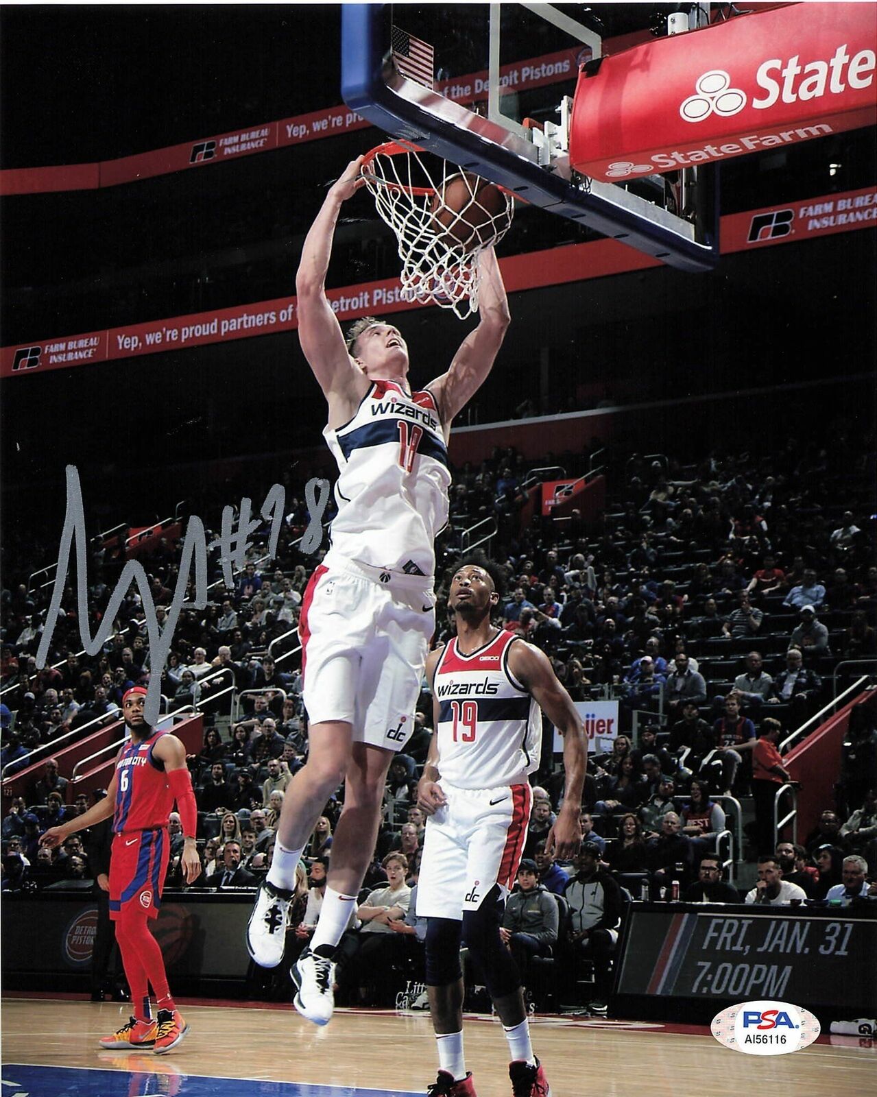 ANZEJS PASECNIKS signed 8x10 photo PSA/DNA Washington Wizards Autographed