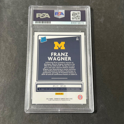 2021 Donruss Rated Rookie #34 Franz Wagner Signed Card AUTO PSA Slabbed RC Michi