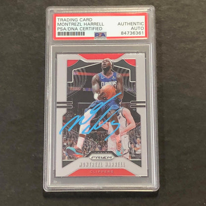 2019-20 Panini Prizm #124 Montrezl Harrell Signed Card PSA Slabbed Clippers