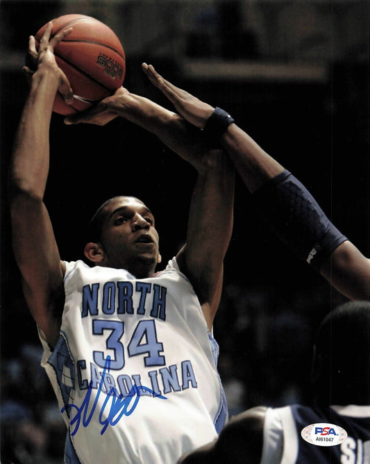 Brandan Wright signed 8x10 photo PSA/DNA Tar Heels Autographed