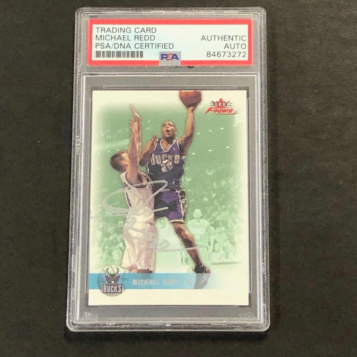 2003-04 Fleer Focus #64 Michael Redd Signed Card AUTO PSA/DNA Encapsulated Milwa