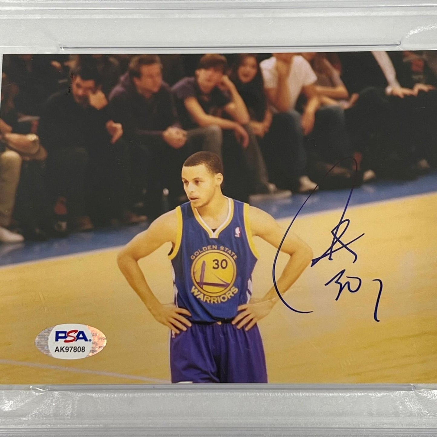 Stephen Curry Signed Photograph Encapsulated AUTO PSA Slabbed Warriors