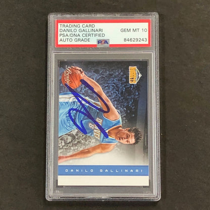 2012-13 Panini Prestige #48 Danilo Gallinari Signed AUTO 10 PSA Slabbed Nuggets