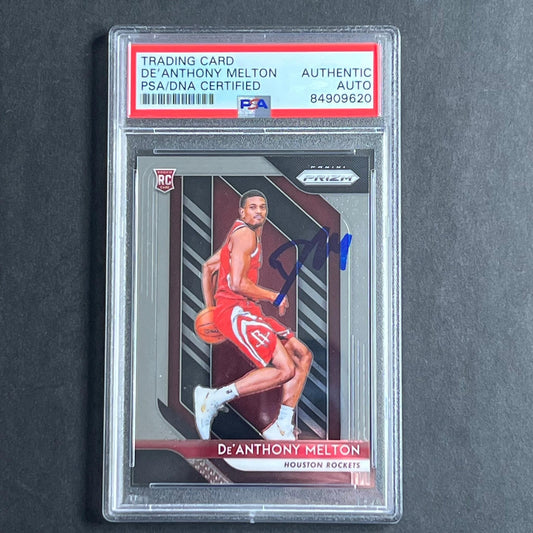 2018-19 Panini Prizm #4 De'Anthony Melton Signed Card AUTO PSA Slabbed RC Rocket