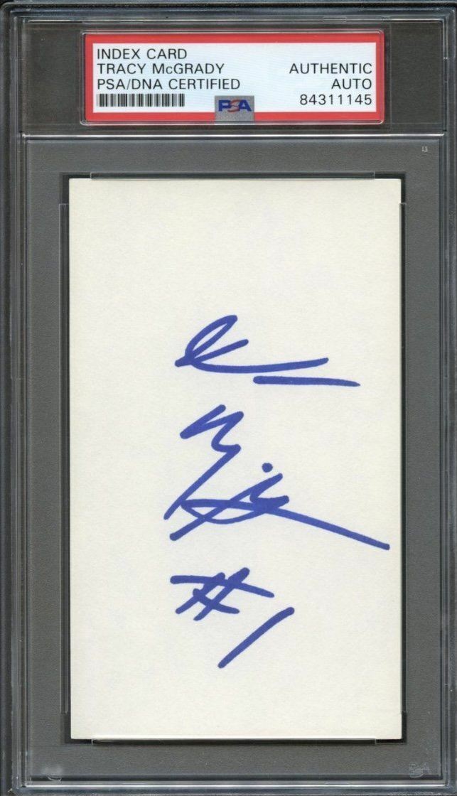 Tracy McGrady Signed Cut PSA/DNA Slabbed Autographed