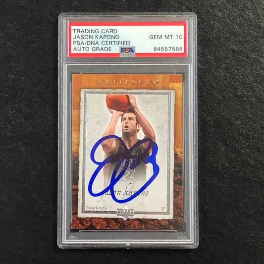 2007-08 Artifacts Basketball #48 Jason Kapono Signed Card AUTO 10 PSA Slabbed Ra