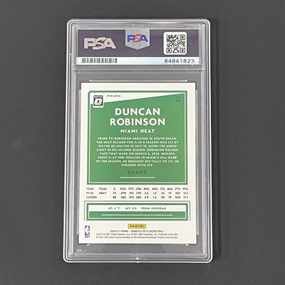 2020-21 Panini Donruss Optic #48 Duncan Robinson Signed Card AUTO PSA Slabbed He