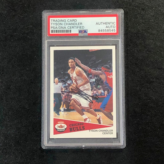 2001-02 Fleer Shoebox Collection #179 Tyson Chandler Signed Card AUTO PSA Slabbe