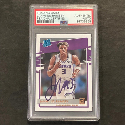 2020-21 Panini Donruss #247 Jahmius Ramsey Signed Card AUTO PSA Slabbed Kings