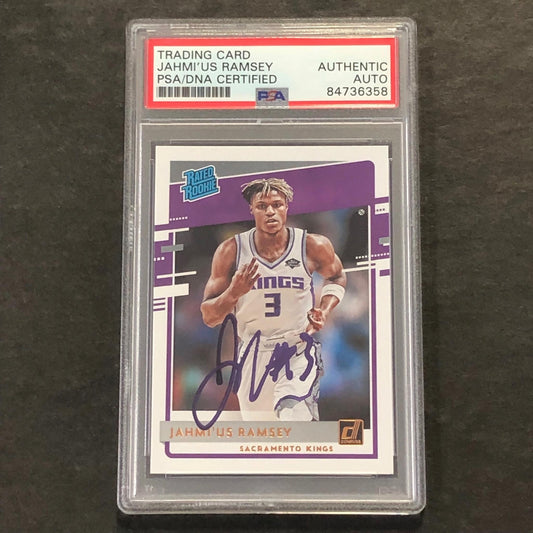 2020-21 Panini Donruss #247 Jahmius Ramsey Signed Card AUTO PSA Slabbed Kings