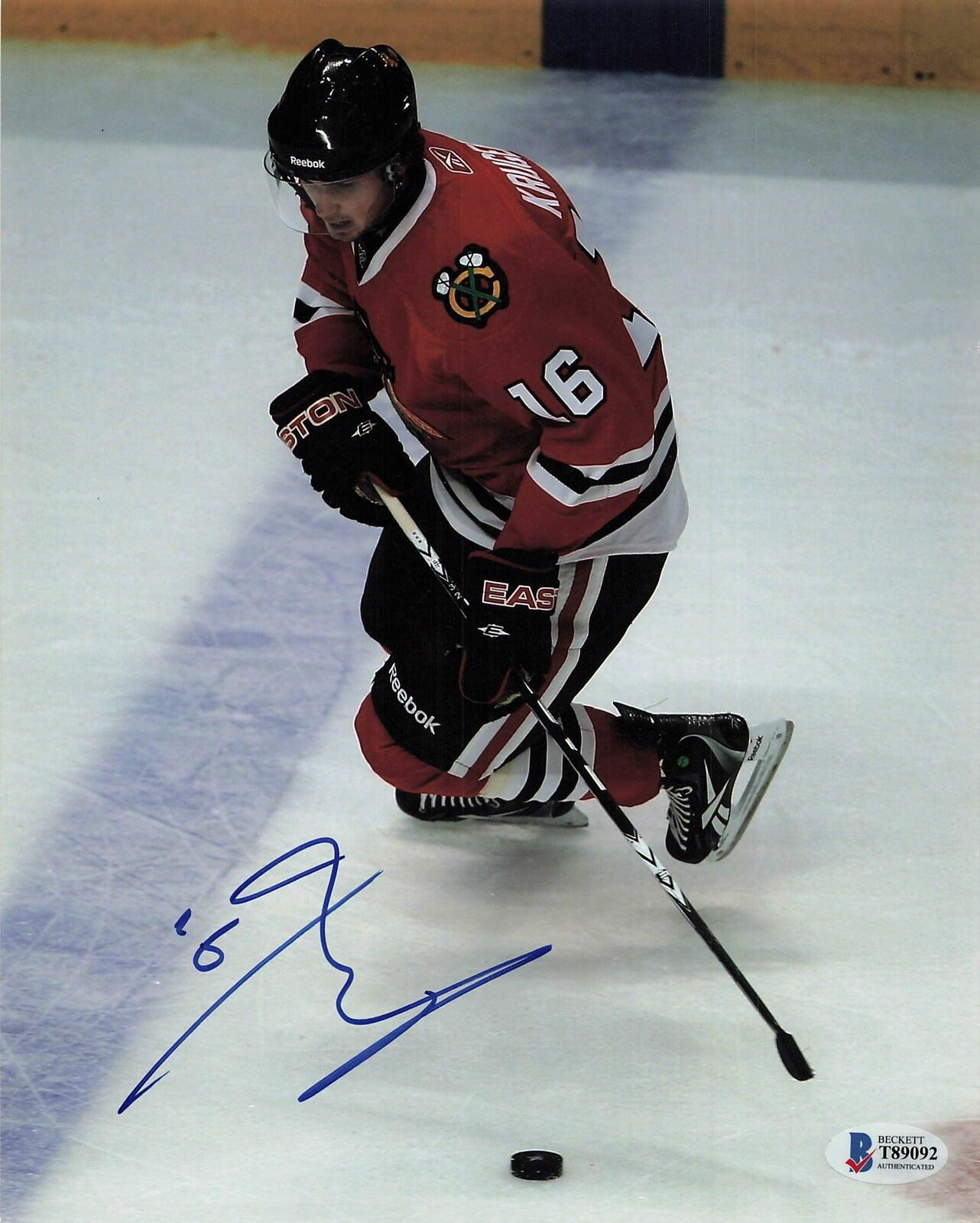 Marcus Kruger Signed 8x10 photo BAS Beckett Chicago Black Hawks Autographed