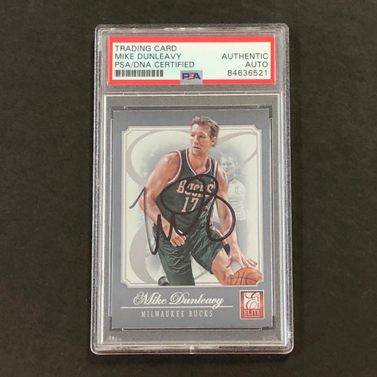 2012-13 Panini Elite #141 Mike Dunleavy Signed Card PSA/DNA Slabbed Bucks