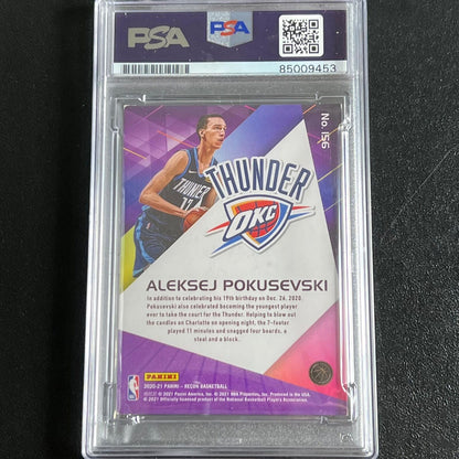 2020-21 Panini Recon #156 Aleksej Pokusevski Signed Card AUTO PSA Slabbed RC Thu