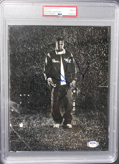 Jay-Z Signed 8x10 Photo PSA Encapsulated Auto Grade 9 Mint Rapper