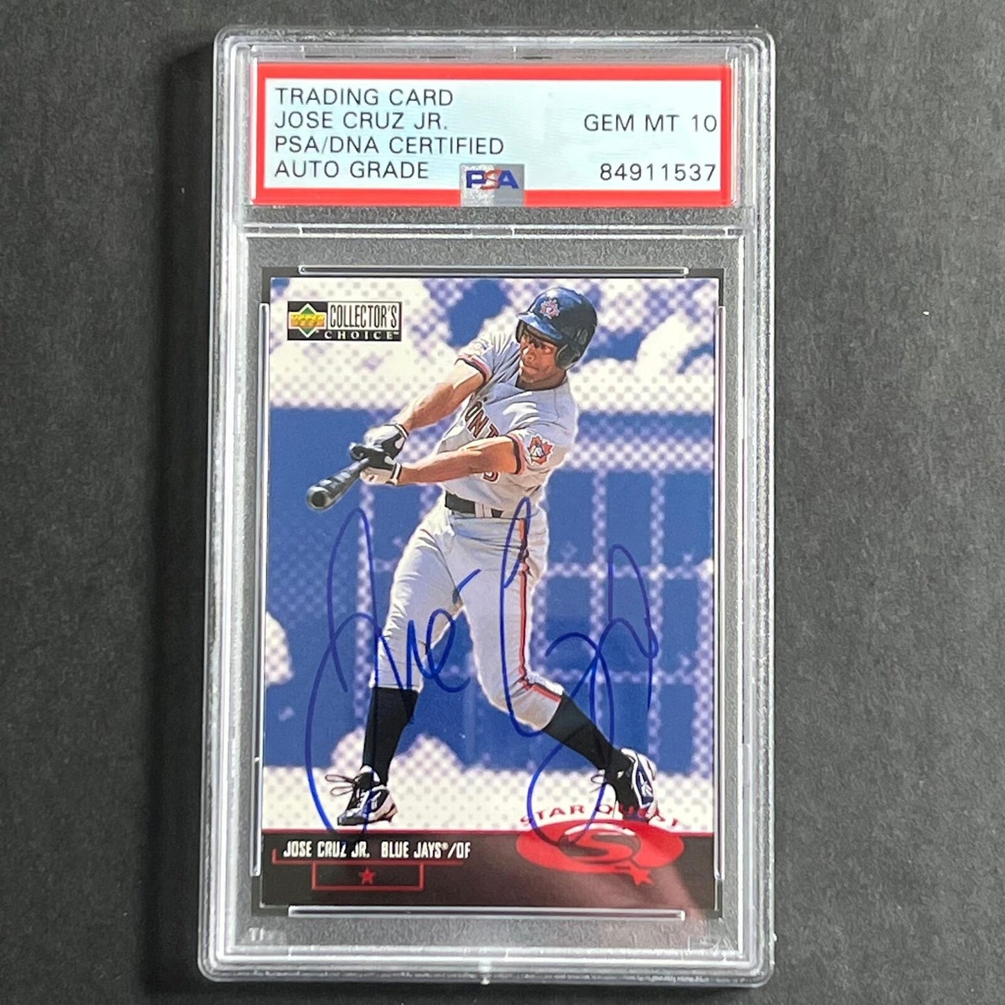 1997 Upper Deck Stardust #SQ10 Jose Cruz Jr. PSA/DNA Slabbed Autographed AUTO 10