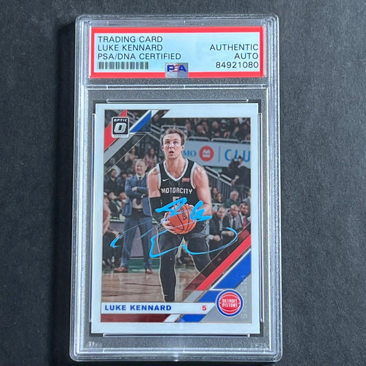 2019-20 Panini Optic #126 Luke Kennard Signed Rookie Card AUTO PSA Slabbed Pisto