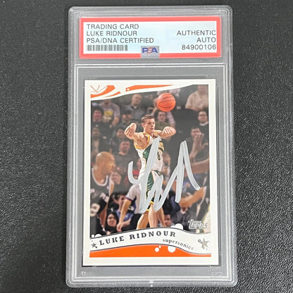 2005 Topps #83 Luke Ridnour Signed Card AUTO PSA Slabbed Bucks