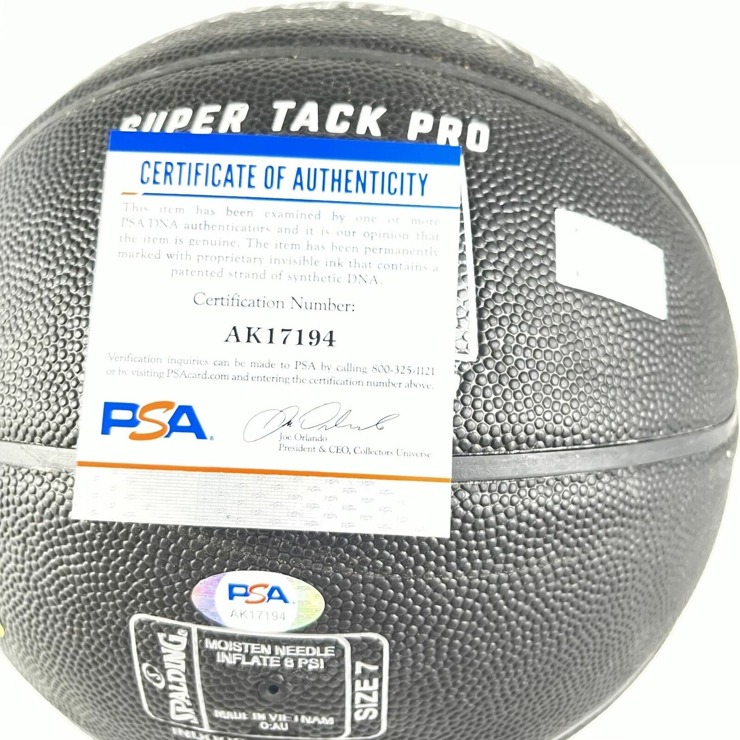 Spud Webb Signed Basketball PSA/DNA Atlanta Hawks Autographed