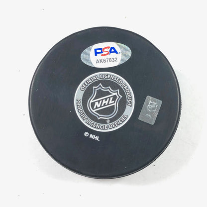 JAKE McCABE signed Hockey Puck PSA/DNA Chicago Blackhawks Autographed