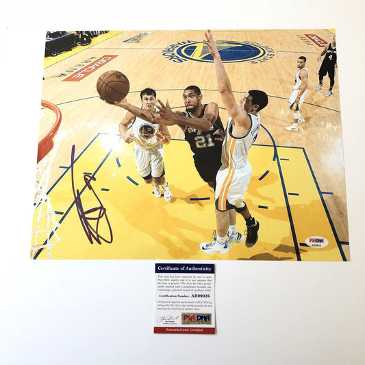 Tim Duncan signed 11x14 photo PSA/DNA San Antonio Spurs Autographed