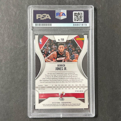 2019-20 Panini Prizm #150 Derrick Jones Jr. Signed Card AUTO PSA/DNA Slabbed MIa