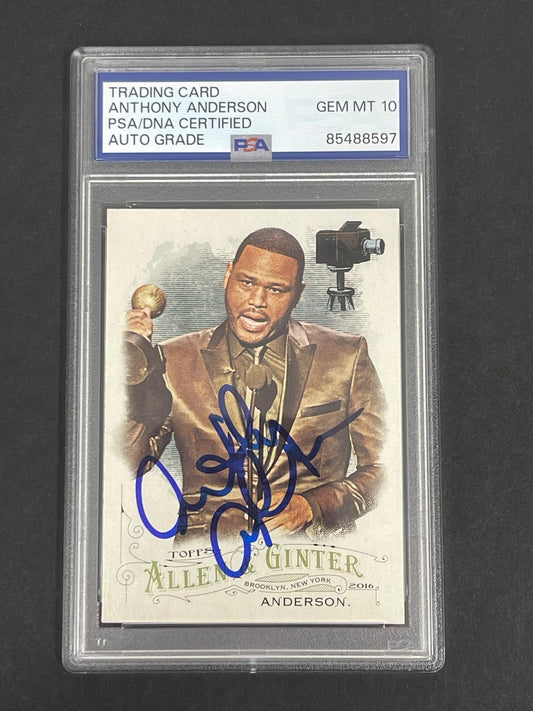 2016 Topps Allen & Ginter World Champions #191 GEM MT 10 Anthony Anderson signed