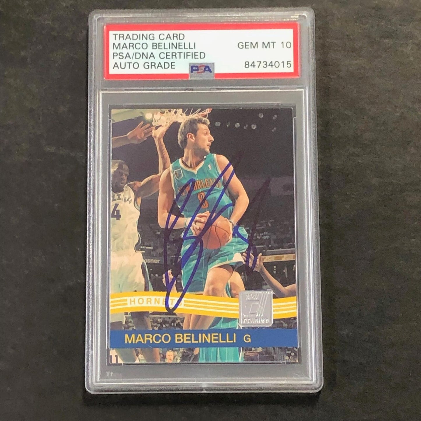 2010-2011 Panini Donruss #104 Marco Belinelli Signed Card AUTO 10 PSA Slabbed Pe