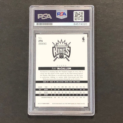 2013-14 NBA Hoops #276 Ray McCallum Signed Card AUTO PSA Slabbed RC Kings