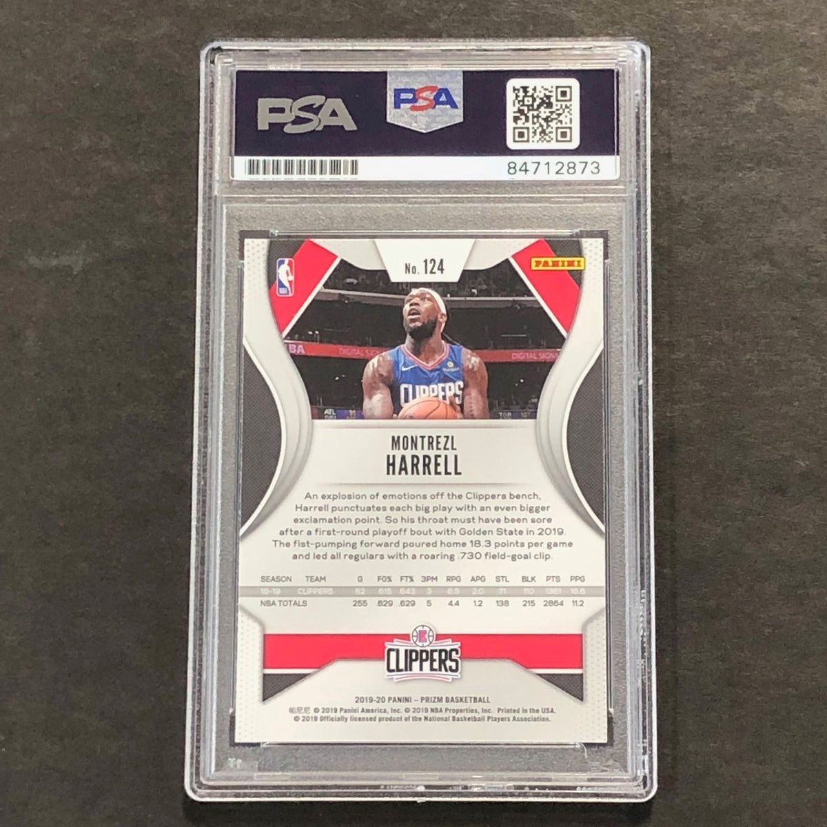 2019-20 Panini Prizm #124 Montrezl Harrell Signed Card AUTO PSA Slabbed Clippers