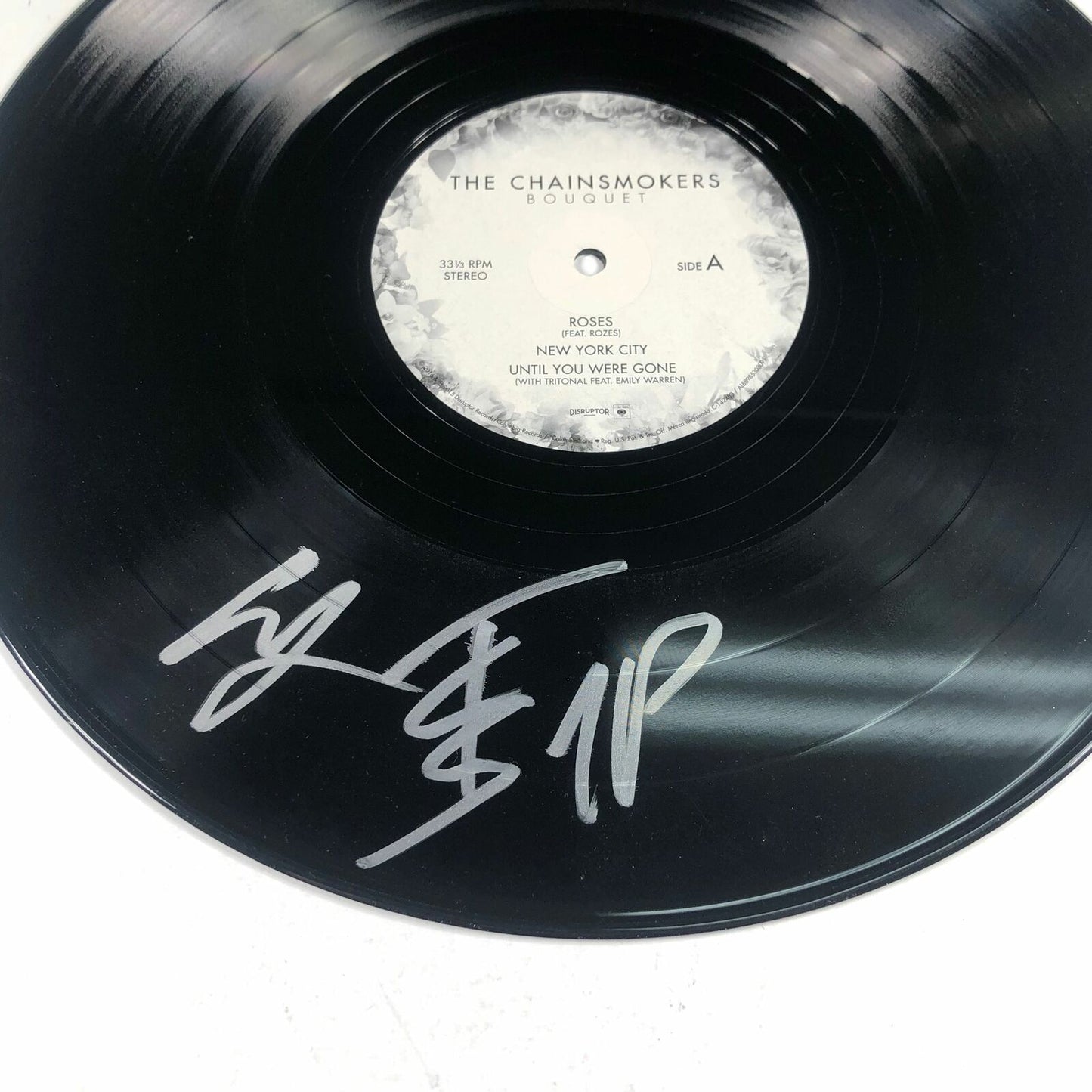 ALEX PALL ANDREW TAGGART signed The Chainsmokers' Bouquet LP Vinyl PSA/DNA Album