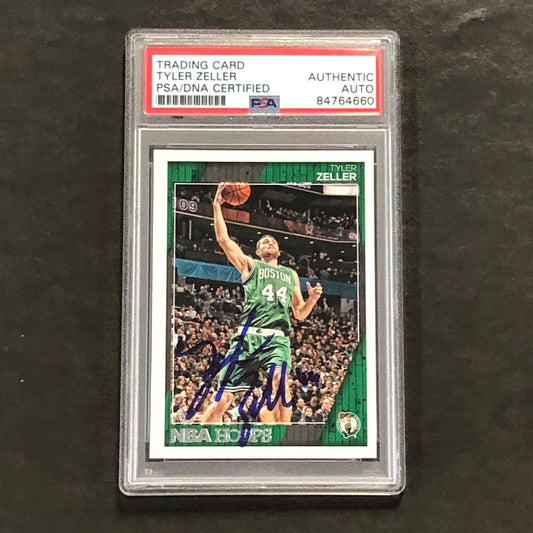 2016-17 Panini NBA Hoops #177 Tyler Zeller Signed Card AUTO PSA Slabbed Celtics