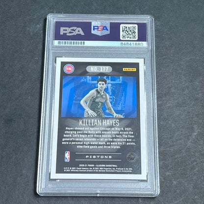 2020-21 Panini Illusions #177 Killian Hayes Signed Card AUTO PSA Slabbed RC Pist