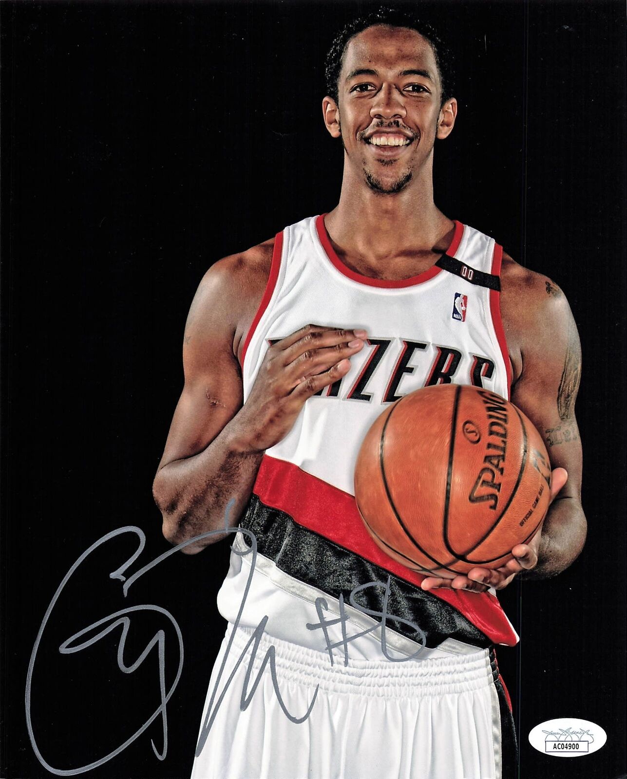 Channing Frye signed 8x10 photo JSA Portland Trail Blazers Autographed