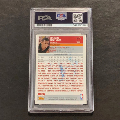 2003-04 Topps #102 Rasual Butler Signed Card PSA Slabbed