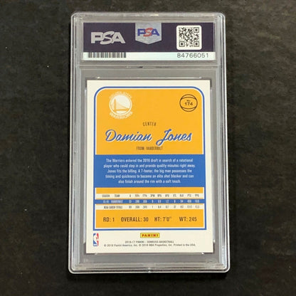 2016-17 Panini Donruss #174 Damian Jones Signed Card AUTO 10 PSA/DNA Slabbed GSW