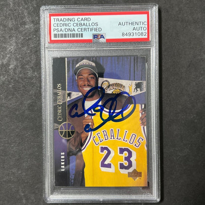 1994-95 Upper Deck #151 Cedric Ceballos Signed Card AUTO PSA Slabbed Lakers