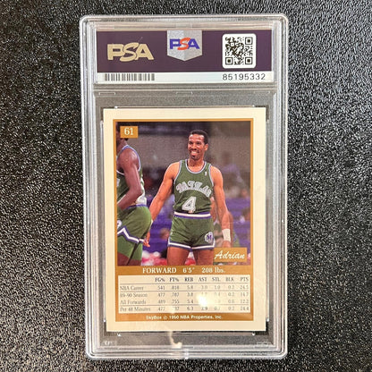 1990 Skybox #61 Adrian Dantley Signed Card AUTO PSA Slabbed Mavericks