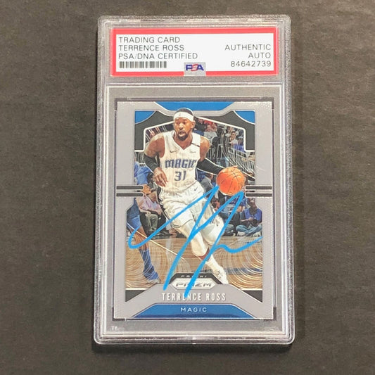 2019-20 Panini Prizm #44 Terrence Ross Signed Card AUTO PSA Slabbed Magic