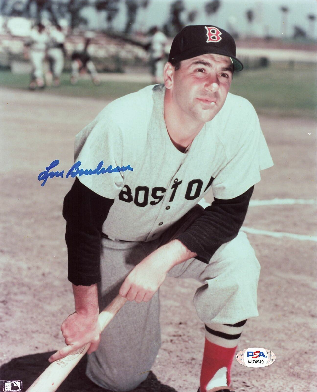 LOU BOUDREAU signed 8x10 photo PSA/DNA Boston Red Sox Autographed