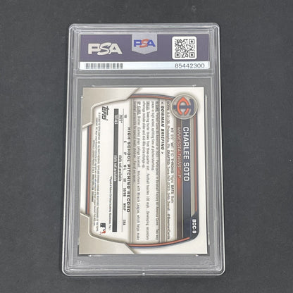 2023 Bowman Chrome Draft #BDC-9 Charlee Soto Sapphire signed card PSA Auto 10