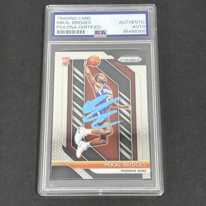 2018-19 Panini Prizm #289 Mikal Bridges RC signed card PSA