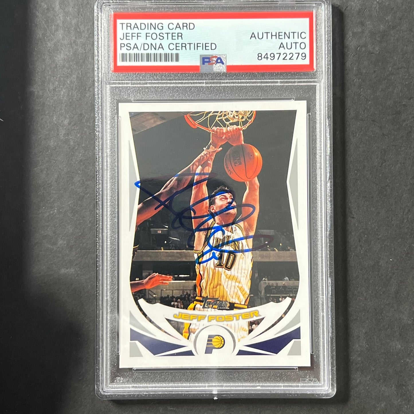 2004-05 Topps #98 Jeff Foster Signed Card AUTO PSA Slabbed Pacers