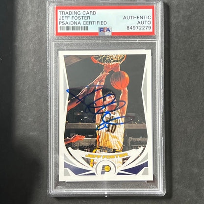 2004-05 Topps #98 Jeff Foster Signed Card AUTO PSA Slabbed Pacers