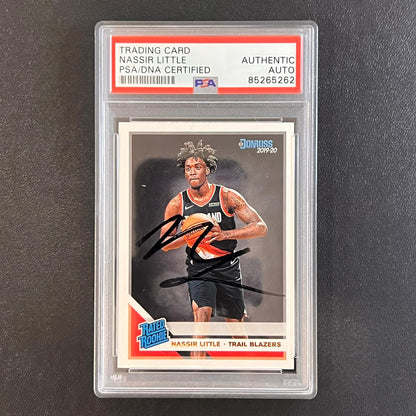2019-20 Donruss Rated Rookie #223 Nassir Little Signed Rookie Card AUTO PSA Slab