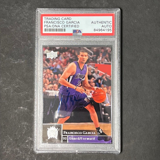 2009-10 Upper Deck #172 Francisco Garcia Signed Card AUTO PSA/DNA Slabbed Kings